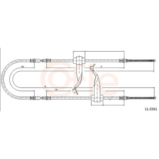 92.11.5561 - Cable, parking brake 