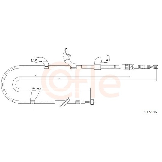 92.17.5136 - Cable, parking brake 