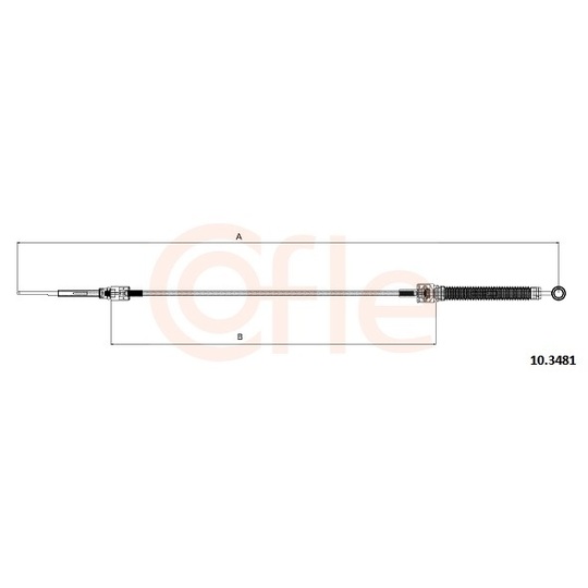 92.10.3481 - Cable, manual transmission 