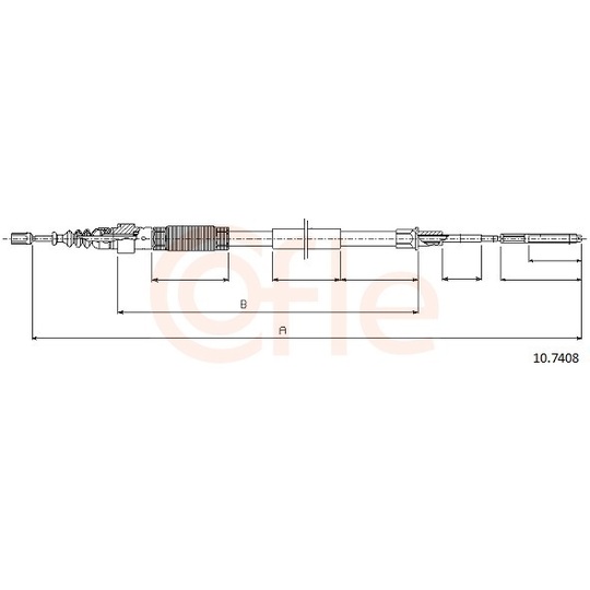 92.10.7408 - Cable, parking brake 