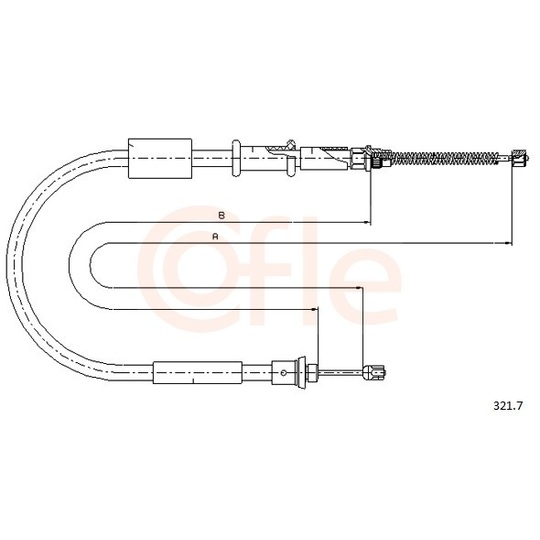 92.321.7 - Cable, parking brake 