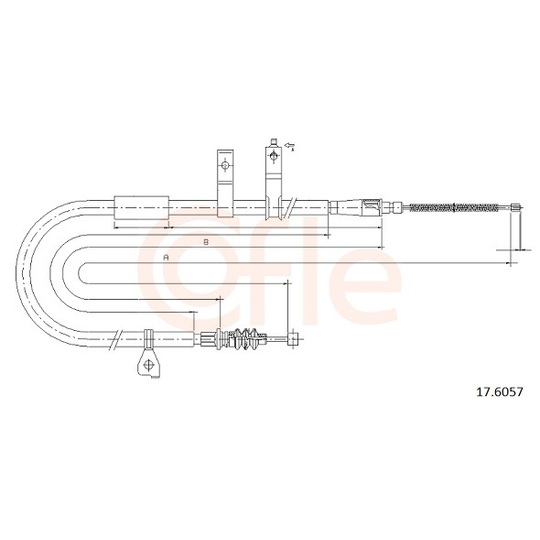 92.17.6057 - Cable, parking brake 