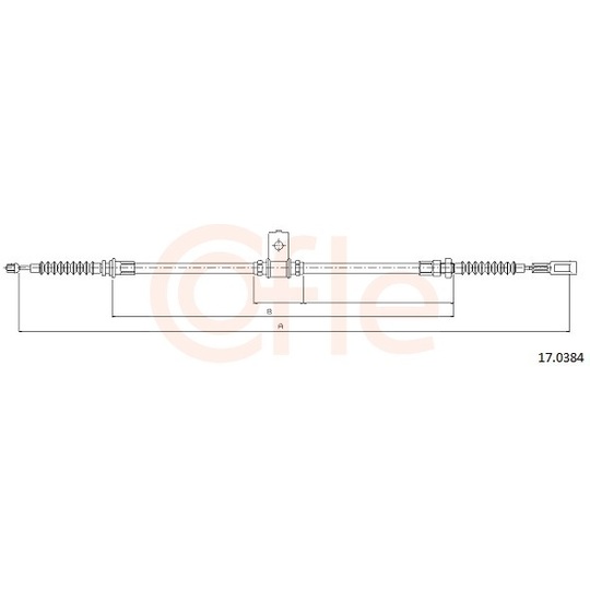 92.17.0384 - Cable, parking brake 