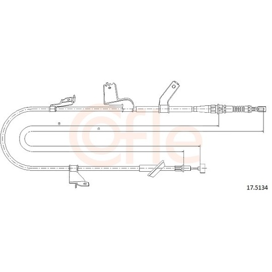 92.17.5134 - Cable, parking brake 