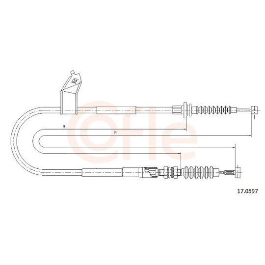 92.17.0597 - Cable, parking brake 