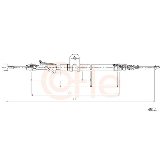 92.451.1 - Cable, parking brake 