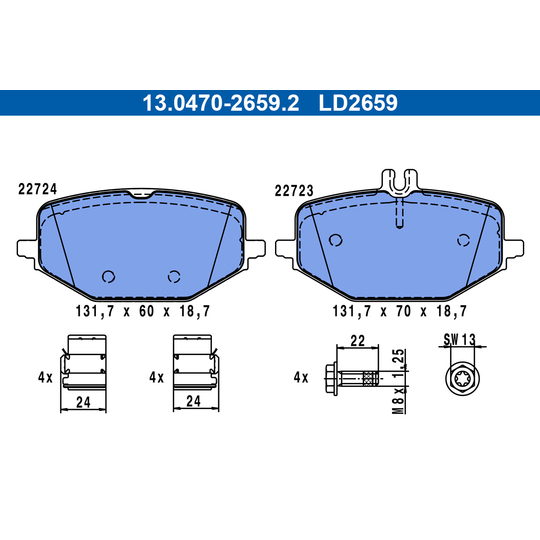 13.0470-2659.2 - Brake Pad Set, disc brake 