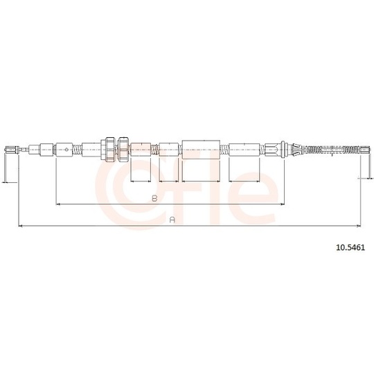 92.10.5461 - Cable, parking brake 