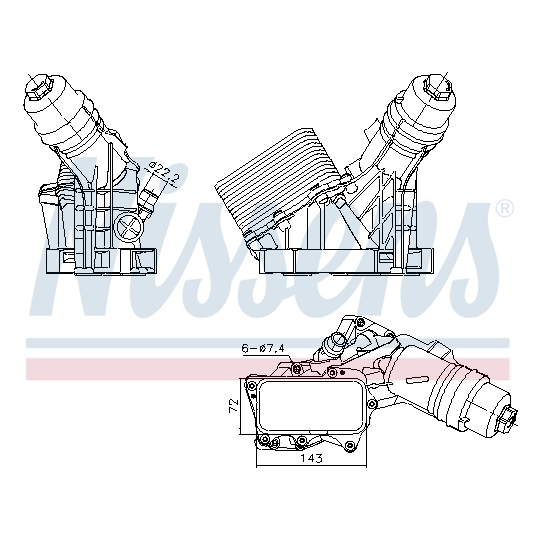 91487 - Oljekylare, motor 