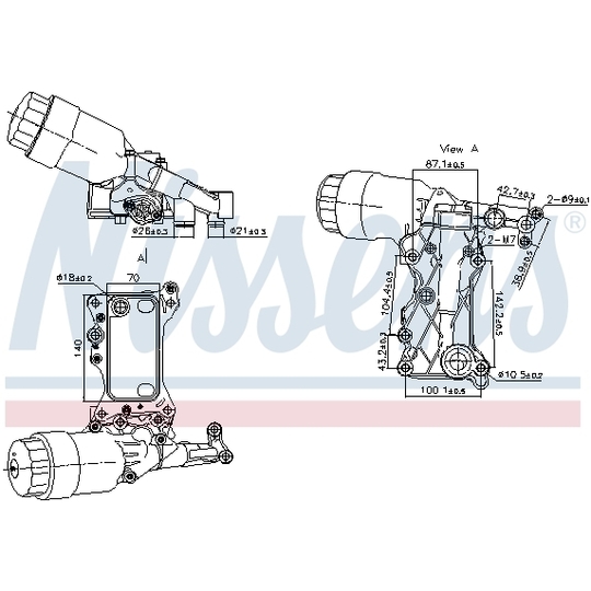 91241 - Oil Cooler, engine oil 