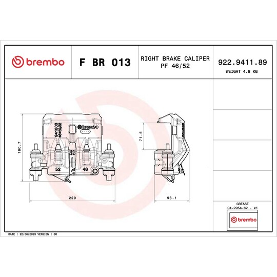 F BR 013 - Brake Caliper 