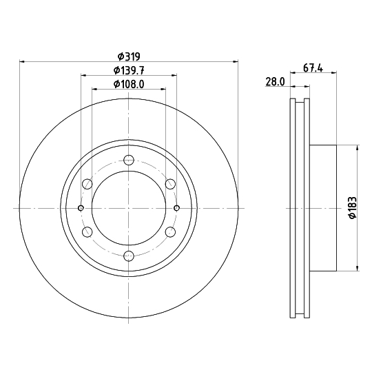 MDC2803C - Brake Disc 