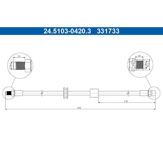 24.5103-0420.3 - Brake Hose 