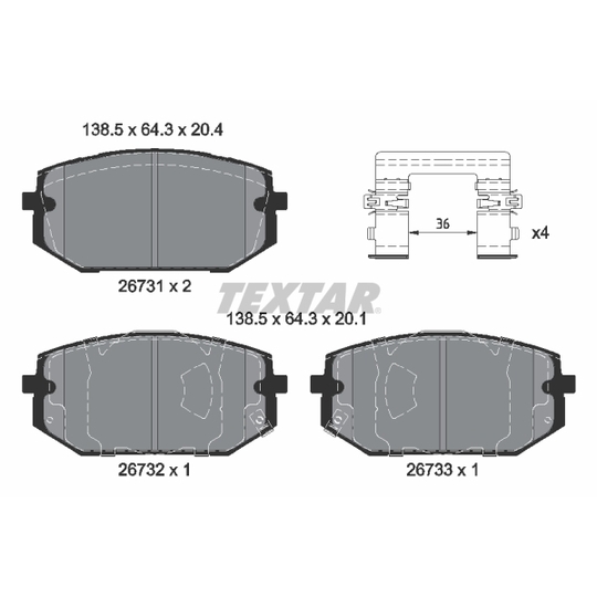 2673101 - Brake Pad Set, disc brake 