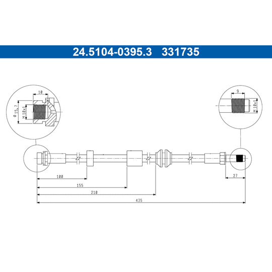 24.5104-0395.3 - Brake Hose 