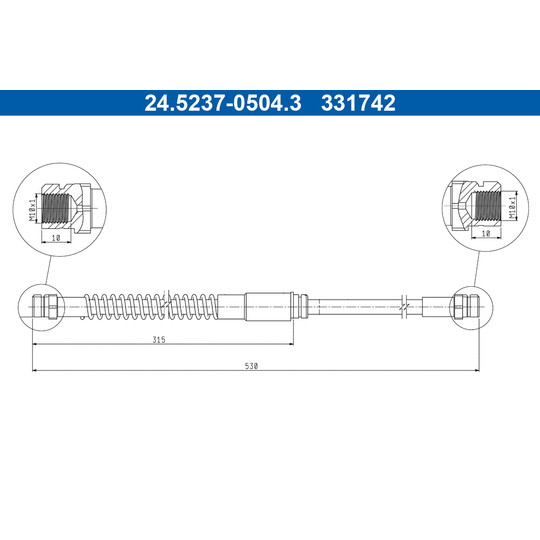 24.5237-0504.3 - Brake Hose 