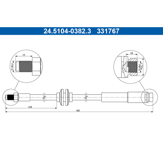 24.5104-0382.3 - Brake Hose 