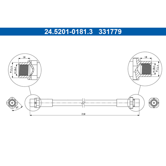 24.5201-0181.3 - Brake Hose 