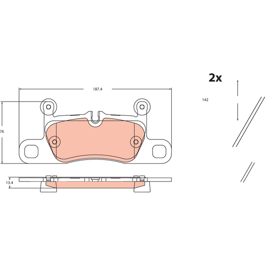 GDB2465 - Brake Pad Set, disc brake 