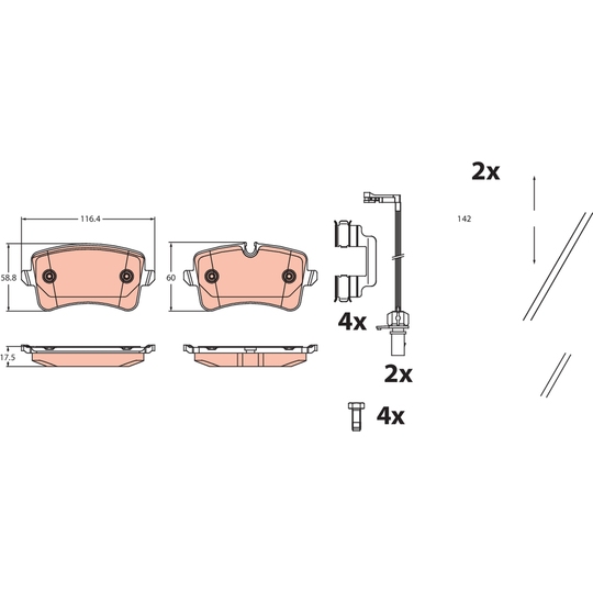 GDB2464 - Brake Pad Set, disc brake 