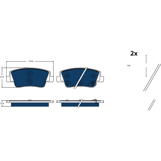 GDB2497BTE - Brake Pad Set, disc brake 