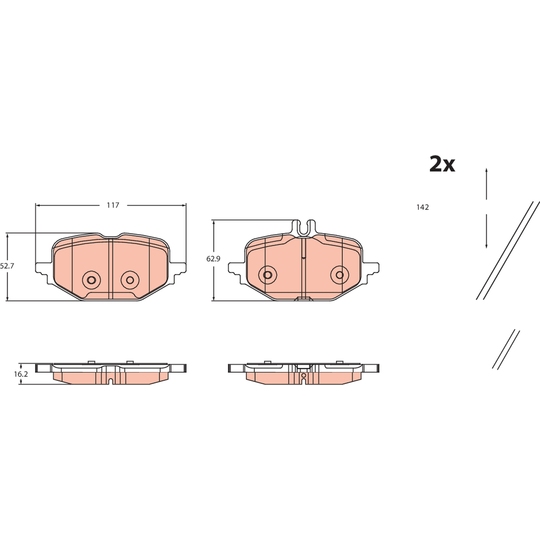 GDB2472 - Brake Pad Set, disc brake 