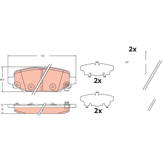 GDB2461 - Brake Pad Set, disc brake 