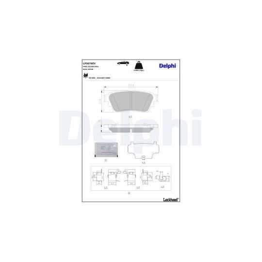 LP5076EV - Brake Pad Set, disc brake 