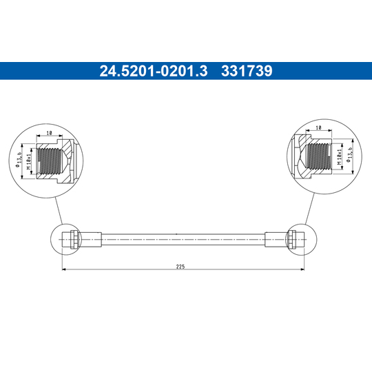 24.5201-0201.3 - Brake Hose 