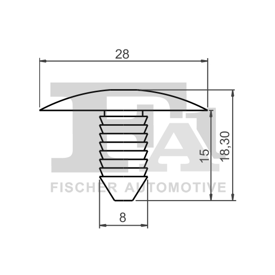 12-10005.25 - Clip, trim/protection strip 