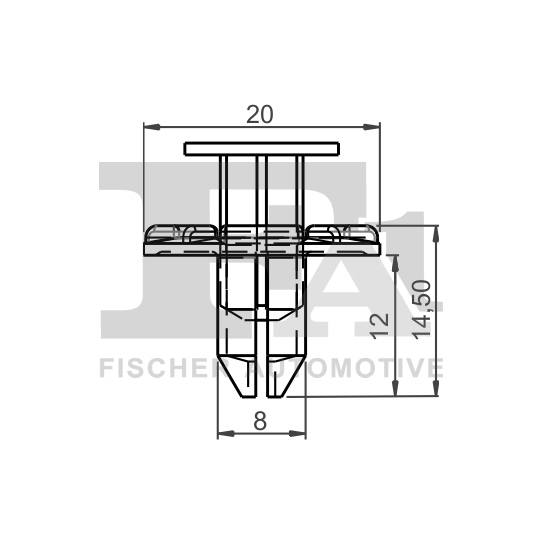 75-30008.5 - Clip, trim/protection strip 