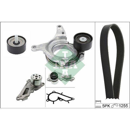 529 0544 30 - Water Pump + V-Ribbed Belt Set 