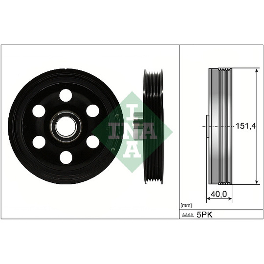 544 0165 10 - Belt Pulley, crankshaft 