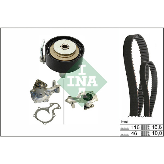 530 0841 30 - Water Pump & Timing Belt Set 