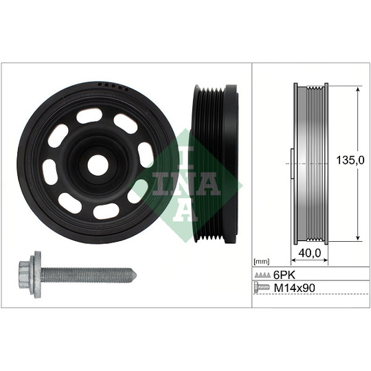 544 0184 20 - Belt Pulley Set, crankshaft 