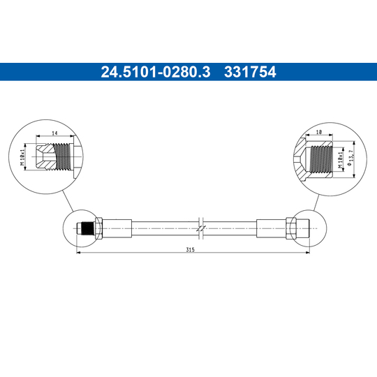 24.5101-0280.3 - Brake Hose 