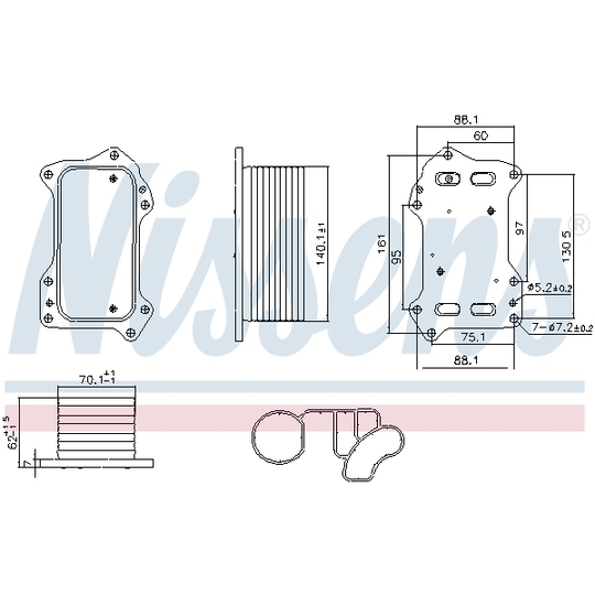 91446 - Oil Cooler, engine oil 