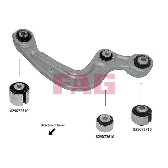 829 0725 10 - Control Arm-/Trailing Arm Bush 