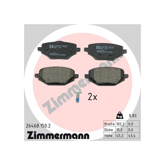 26468.150.2 - Brake Pad Set, disc brake 