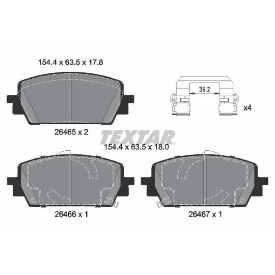 2646501 - Brake Pad Set, disc brake 