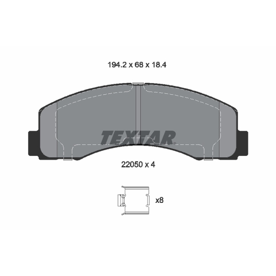 2205002 - Brake Pad Set, disc brake 