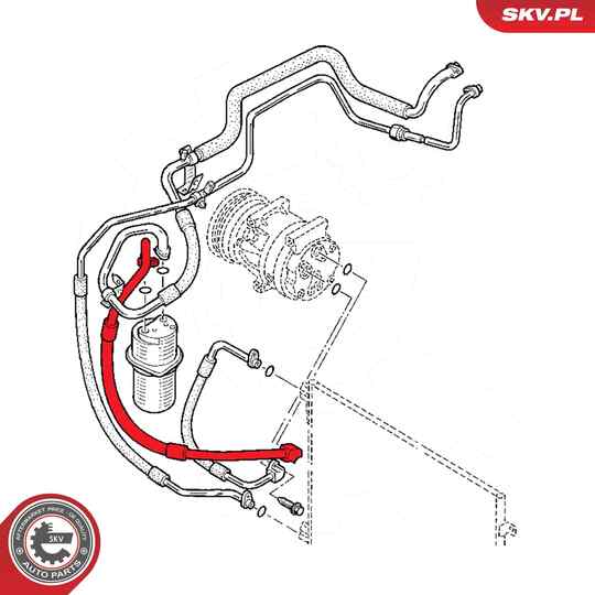 43SKV543 - High Pressure Line, air conditioning 