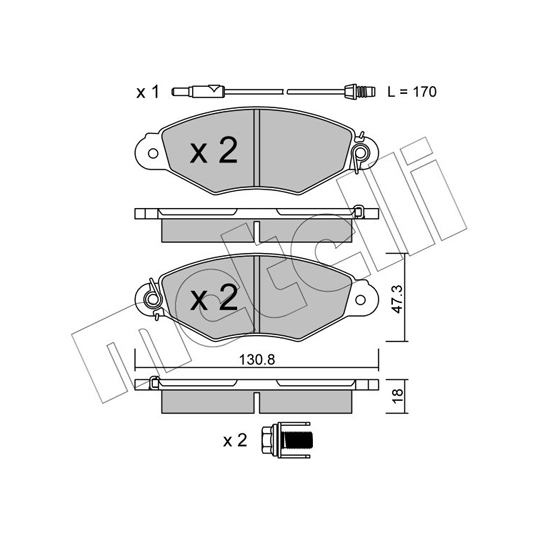 22-0253-1 - Brake Pad Set, disc brake 