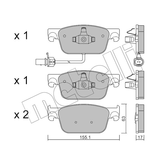 22-1125-0 - Brake Pad Set, disc brake 