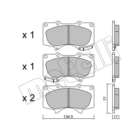 22-0454-0 - Brake Pad Set, disc brake 