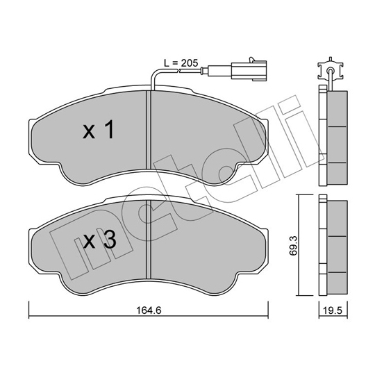 22-0326-0 - Brake Pad Set, disc brake 