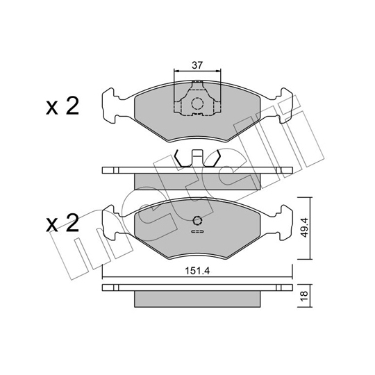 22-0057-2 - Brake Pad Set, disc brake 