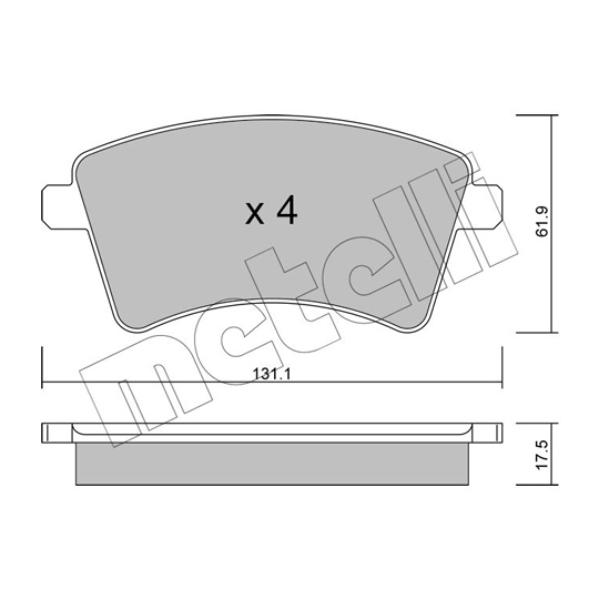 22-0812-2 - Brake Pad Set, disc brake 