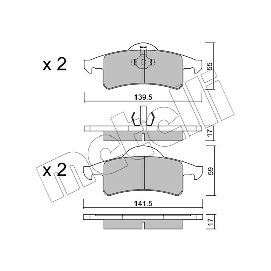 22-0526-0 - Brake Pad Set, disc brake 