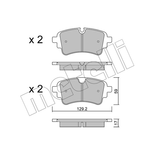 22-1129-1 - Brake Pad Set, disc brake 